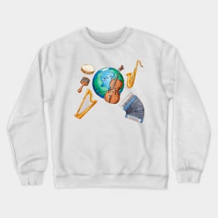 World Music Day Earth Crewneck Sweatshirt